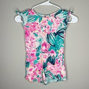 Lilly Pulitzer Girls Tropical Romper, XS